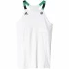 Adidas Roland Garros Girl's Tennis Tank - White / Green / Black