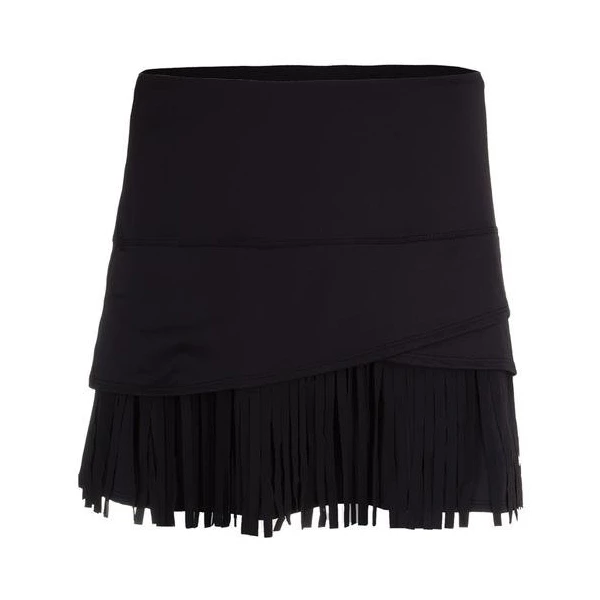 Lucky In Love Fringe Scallop 14" Tennis Skort - Black 1 Lucky In Love Fringe Scallop 14" Tennis Skort - Black