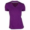 WILSON Women`s Striated Cap Sleeve Tennis Top Dark Plumberry
